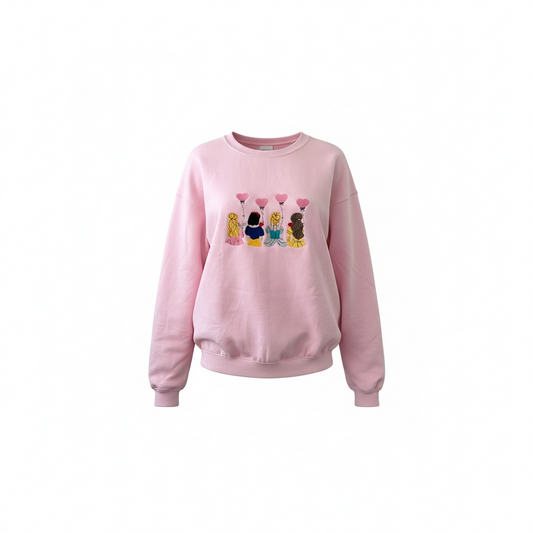Disney Princess Embroidered Crew Neck Sweatshirt