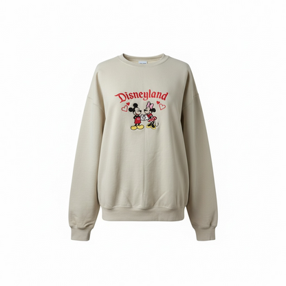 Embroidered DisneyLand Characters Sweatshirt Crew Neck Design